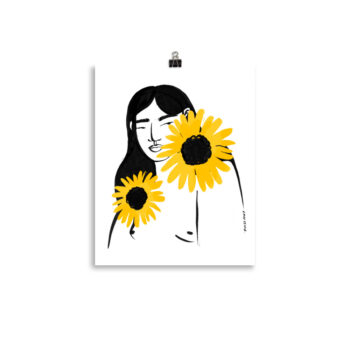 Ludi Leiva Sunflowers Print